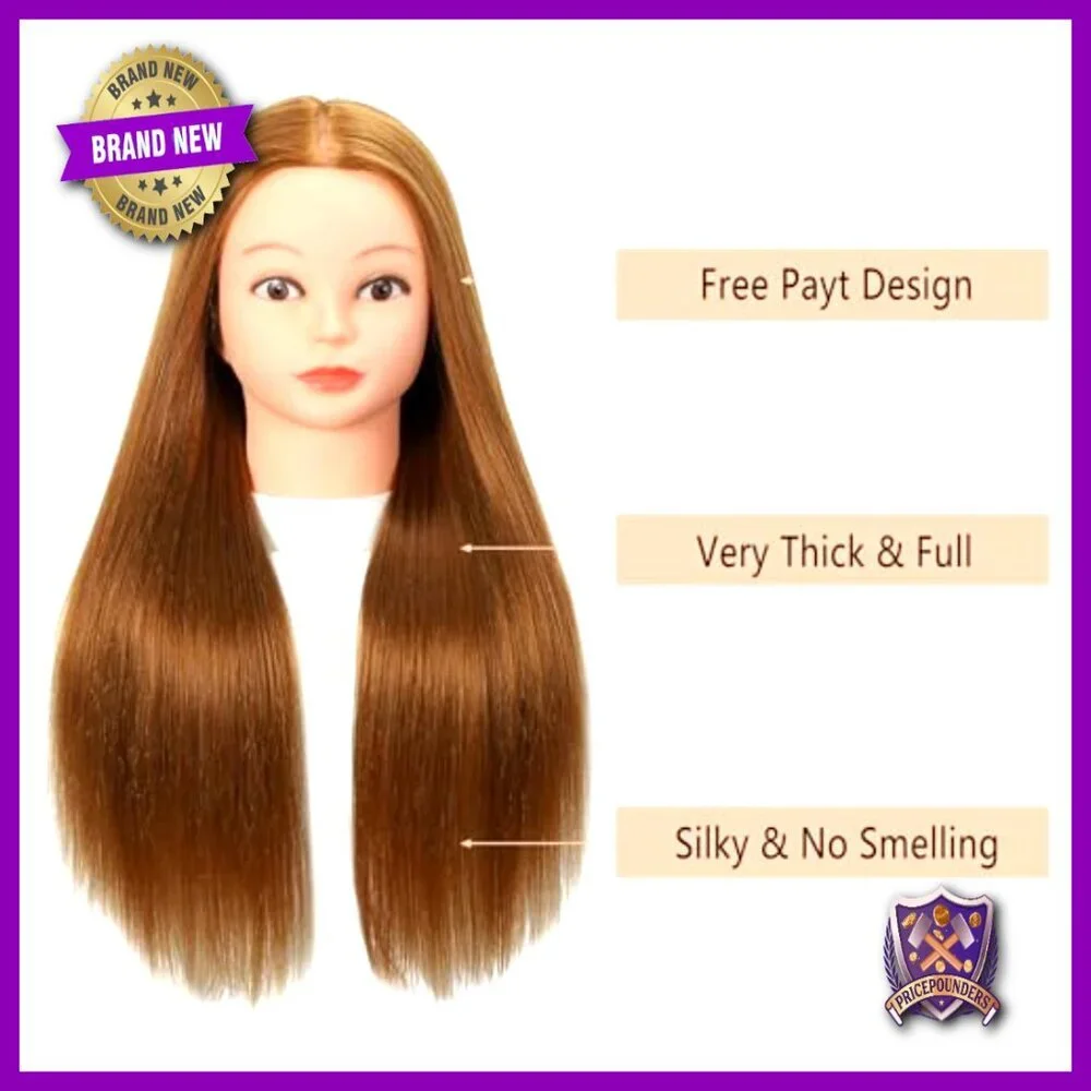 Mannequin Head with 80% Human Hair for Cosmetology Practice